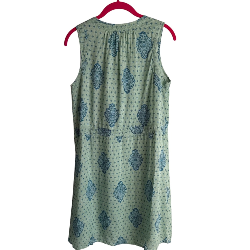 LUCKY BRAND Mint Green and Blue Sleeveless Bohemian Cinch Waist Ladies‎ Dress, S - Picture 2 of 4